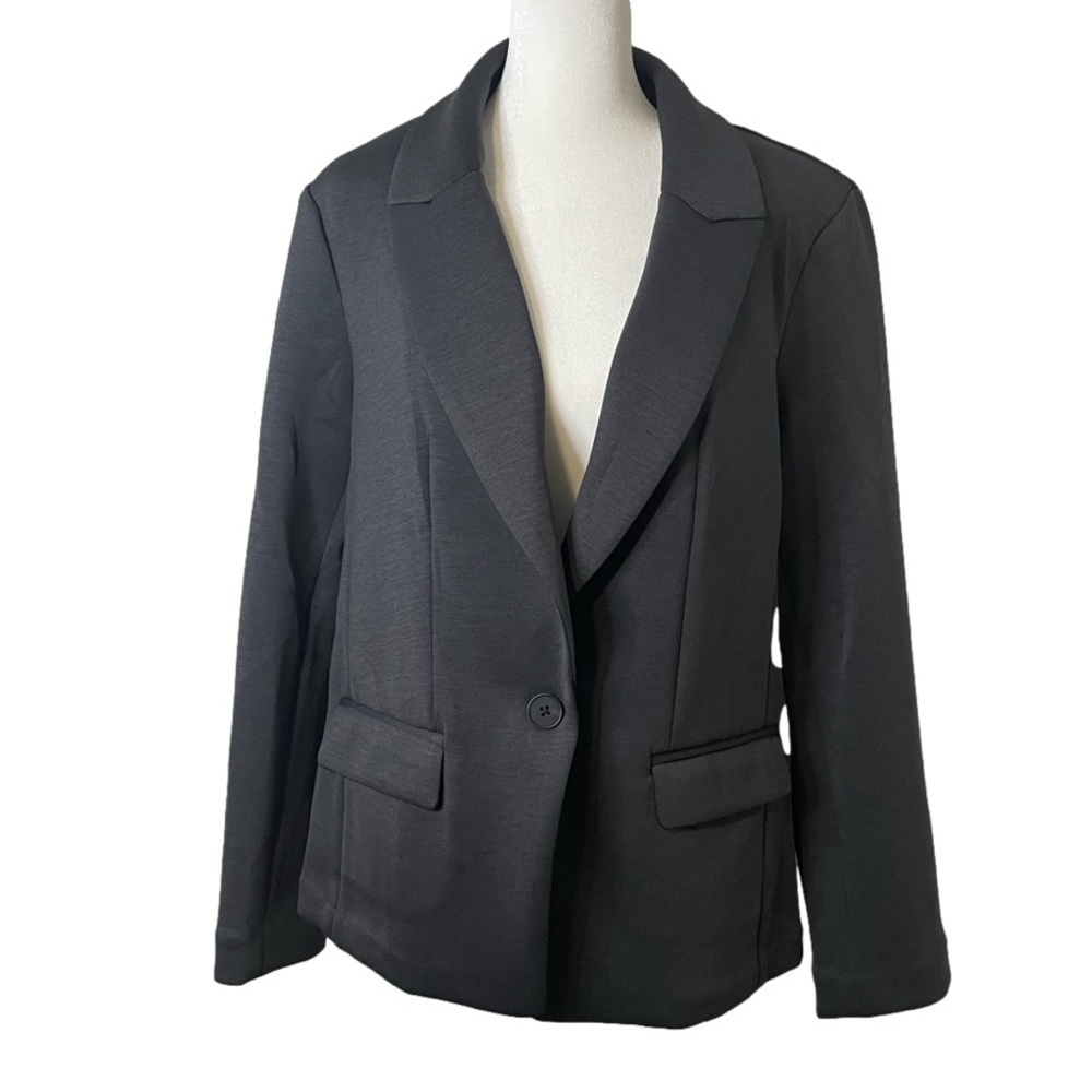 Grey Women's Single-Button Blazer
